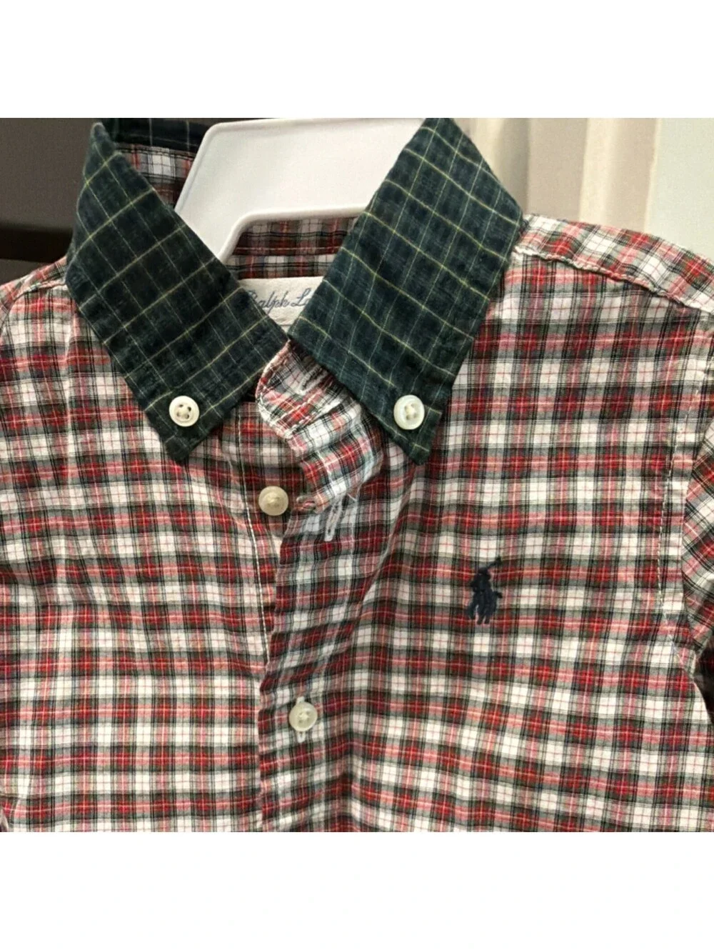 Ralph Lauren Boys' Plaid Button-Down Shirt Size 18M